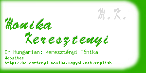 monika keresztenyi business card